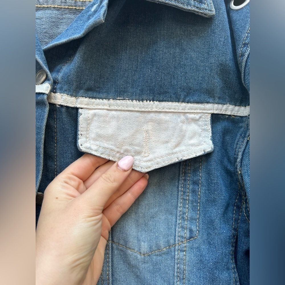 Wren + Glory Denim Hand Painted Jacket - Picture 7 of 11